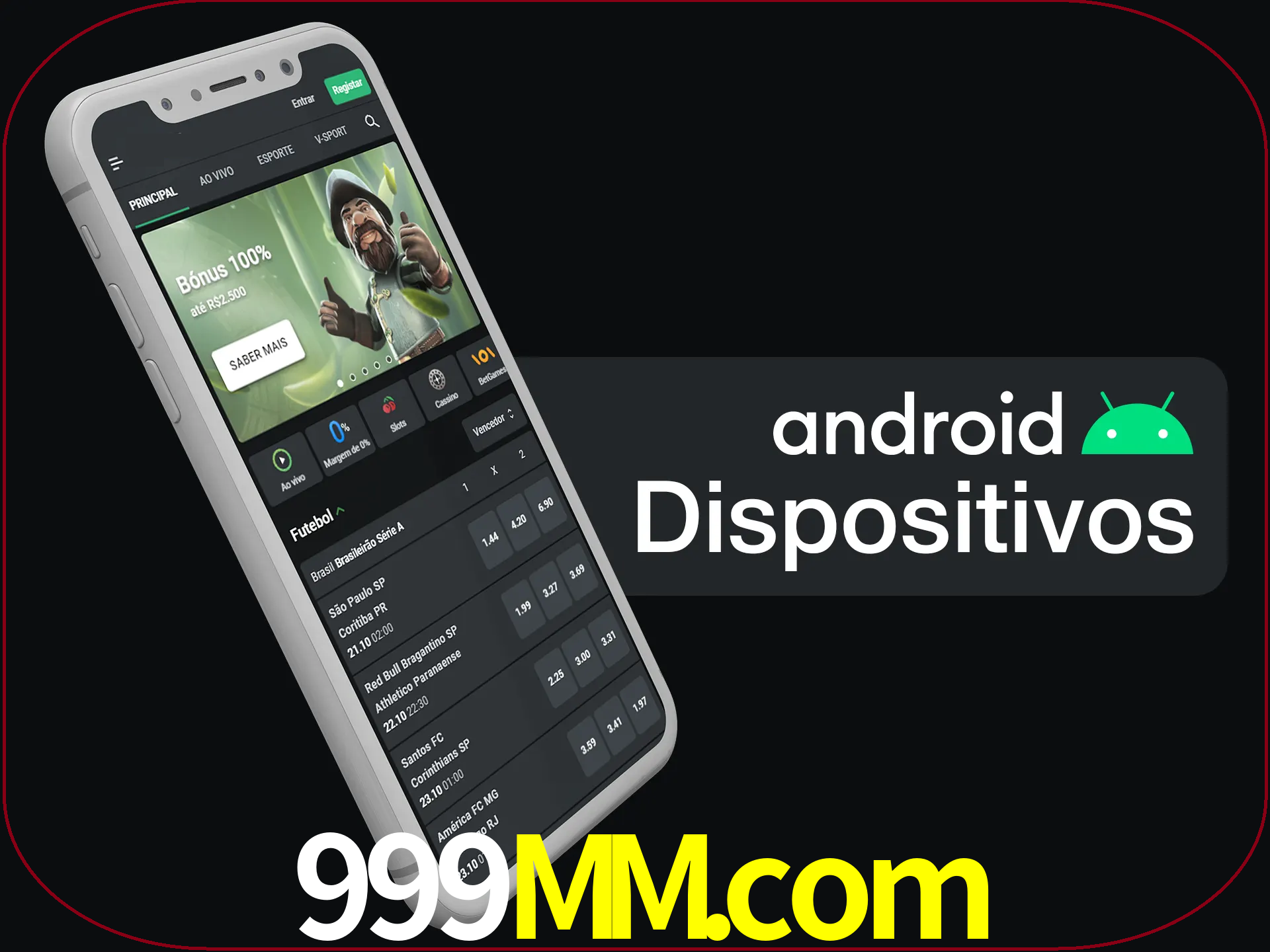 O aplicativo suporta a maioria de todos os dispositivos Android.