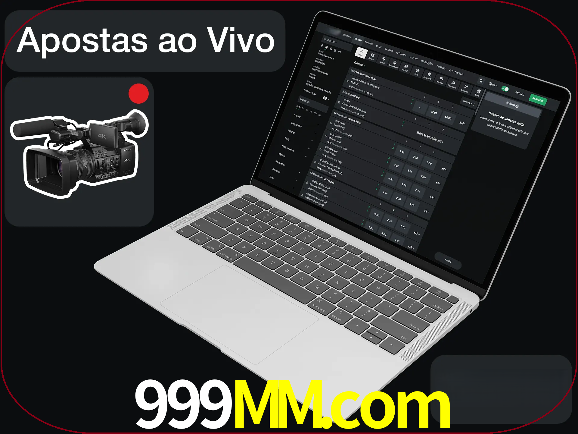 Aposte em formato ao vivo em nosso site.